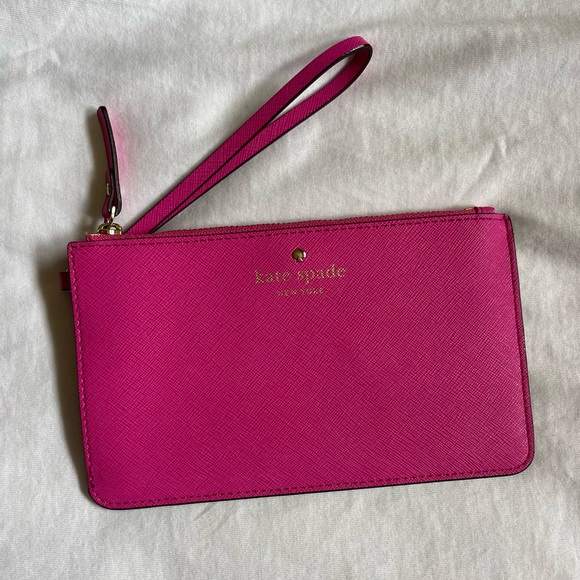 Kate Spade hot pink wristlet. - Picture 5 of 5